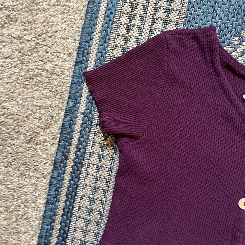 Cottagecore Vintage 90s Bobbie Brooks purple plum gingham whimsygoth dress - Picture 6 of 11